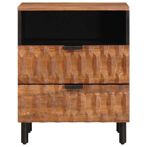 vidaXL Bedside Cabinet Brown 50 x 33 x 60 cm Solid Mango Wood