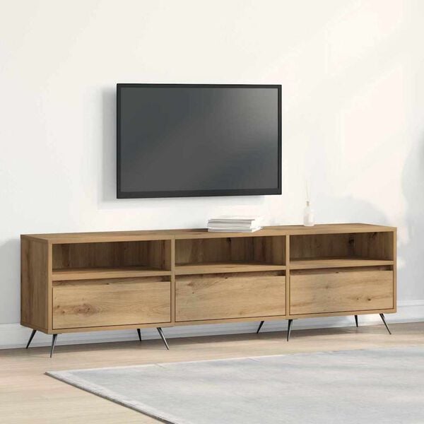 vidaXL TV Cabinet Artisan oak 150 x 30 x 44.5 cm Engineered wood