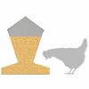vidaXL Chicken Feeder Silver 30 x 30 x 39 cm Galvanised Steel