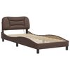 vidaXL Bed Frame with LED without Mattress "Hvar" Brown 90x190 cm