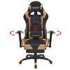 vidaXL Gaming Chair Gold 70 x 71 x 136 cm Artificial Leather