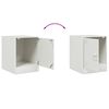 vidaXL Bedside Cabinet White 34.5x39x44 cm Steel