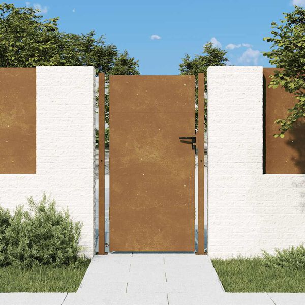 vidaXL Garden Gate 100x200 cm Corten Steel