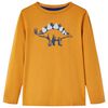 vidaXL Kids' T-shirt with Long Sleeves Dark Ochre 92