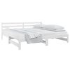 vidaXL Pull-out Day Bed without Mattress White 2x(80x200)cm
