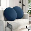 vidaXL Seat Cushions 2 pcs Blue &Oslash;80 x 29 cm Fabric