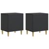 vidaXL Bedside Cabinet 2 pcs Black 43 x 34.5 x 50 cm Engineered Wood