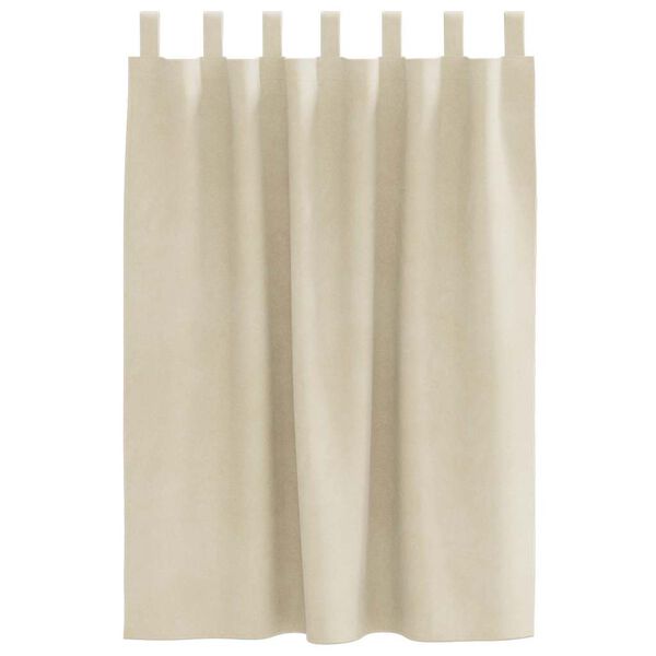 vidaXL Blackout Curtains 2 pcs Cream 140 x 140 cm Velvet