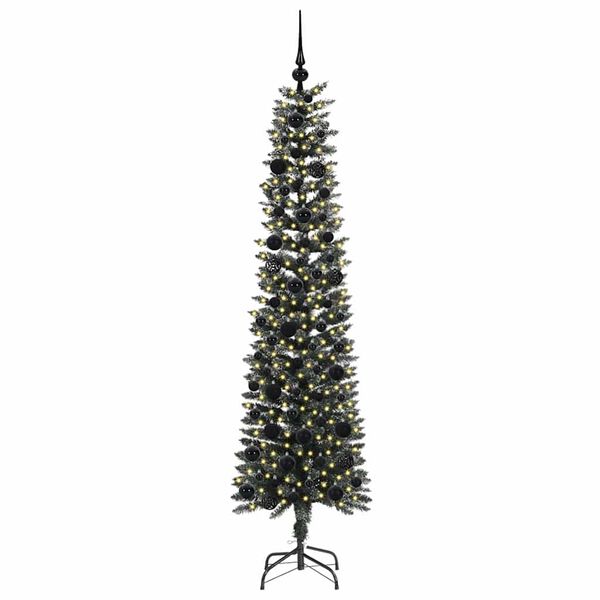 vidaXL Artificial Christmas Tree with 300 LEDs with Stand Green 180 cm