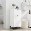 vidaXL Bathroom Cabinet with Drawer High Gloss White 39.5 x 36 x 88 cm