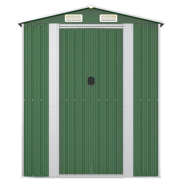 vidaXL Garden Shed Green 192x689x223 cm Galvanised Steel