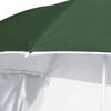 vidaXL Beach Parasol with Side Walls Green 215 cm
