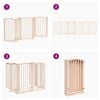 vidaXL Dog Gate with Door Foldable 6 Panels 300 cm Poplar Wood