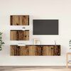 vidaXL TV Cabinet Set Wall-mounted 4 pcs Old Wood Engineered Wood