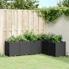 vidaXL Garden Planter Black 160x120x53 cm PP