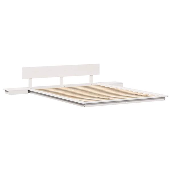 vidaXL Bed Frame White 160 x 200 cm Wood