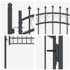 vidaXL Fence Gate with Spikes Grey 125 x 100 cm Powder-coated steel