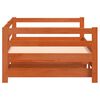 vidaXL Daybed with Trundle without Mattress Wax Brown 80x200 cm Solid Wood