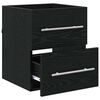 vidaXL Sink cabinet Black Oak 38.5 x 41 x 48 cm Engineered Wood