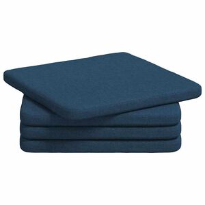 vidaXL Seat Cushions 4 pcs Blue 40 x 40 x 3 cm Fabric