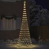 vidaXL LED Christmas Tree Warm White 138.5 x 138.5 x 399 cm Metal