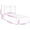 vidaXL Toddler Bed Frame with Headboard Dark Grey 70 x 140 cm Fabric