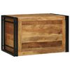 vidaXL Storage Box Brown and Black 80 x 50 x 50 cm Acacia Wood