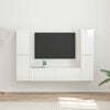vidaXL TV Cabinet Set 6 pcs High Gloss White Engineered Wood