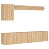 vidaXL 5 Piece TV Wall Units Sonoma Oak Engineered Wood
