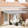 vidaXL Retractable Awning Manual Anthracite and White 400 x 200 cm