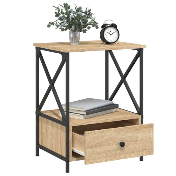vidaXL Bedside Tables 2 pcs Sonoma Oak 50x41x65 cm Engineered Wood