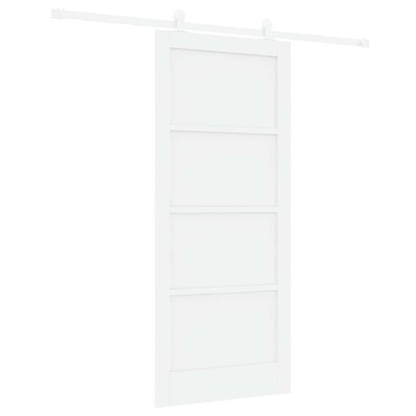 vidaXL Sliding Door ORKDAL White 86 x 198.5 cm Solid Pine Wood
