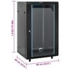 vidaXL 18U Network Cabinet with Swivel Feet 19" IP20 60x60x100 cm
