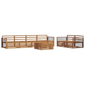 vidaXL Outdoor Sofa Set 7 pcs Natural Solid Acacia Wood
