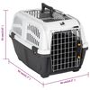 vidaXL Pet Carrier with Metal Door 55x36x35 cm Polypropylene