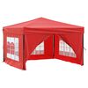 vidaXL Folding Party Tent with Sidewalls Red 3x3 m