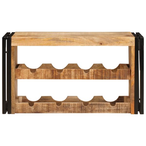 vidaXL Wine Rack Brown 80 x 45 x 33 cm Solid Rough Mango Wood