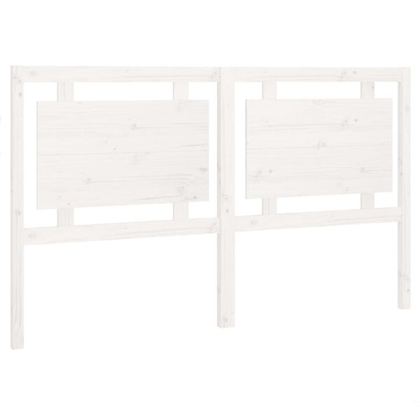 vidaXL Bed Headboard White 165.5x4x100 cm Solid Pine Wood