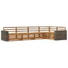 vidaXL Outdoor Sofa Set 5 pcs Natural 331 x 172.5 x 73 cm