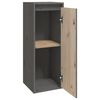 vidaXL Wall Cabinet Grey 30x30x80 cm Solid Wood Pine