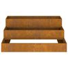 vidaXL Garden Planter Rusty 90 x 90 x 35 cm Weathering Steel
