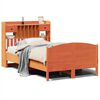 vidaXL Bookcase Bed without Mattress Wax Brown 135x190 cm Double Solid Wood Pine