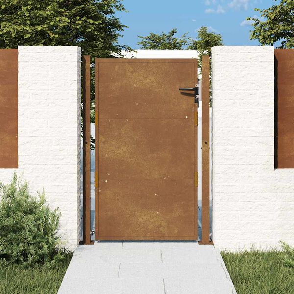 vidaXL Garden Gate 100x125 cm Corten Steel