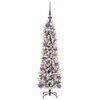 vidaXL Artificial Christmas Tree with 150 LEDs Green and white 120 cm