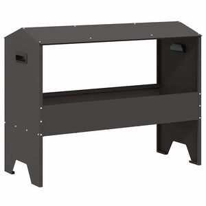 vidaXL Livestock Feeding Trough Black 79 x 35 x 62 cm 15 kg