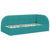 vidaXL Corner Bed Frame with Headboard Turquoise 90 cm x 190 cm Velvet