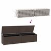 vidaXL Garden Storage Box Brown 220x50x58 cm Poly Rattan