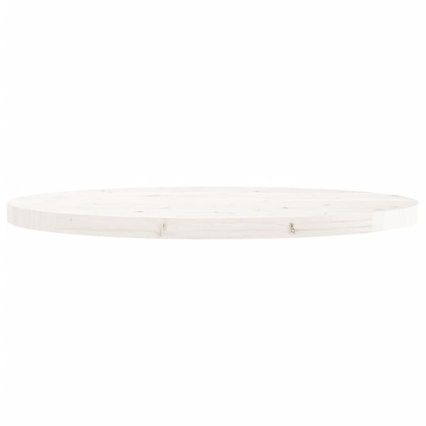 vidaXL Table Top Round White &Oslash;90x3 cm Solid Wood Pine