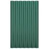 vidaXL Roof Panels 12 pcs Galvanised Steel Green 60x36 cm