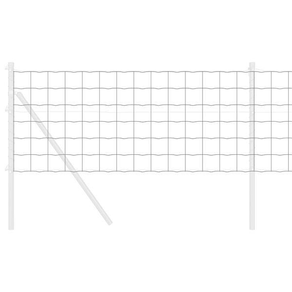 vidaXL Euro Fence Grey 0.4 x 10 m PVC-coated iron